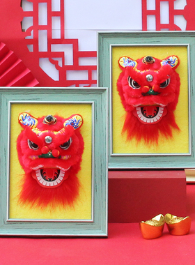 高档醒狮摆件百年工艺，做工精细