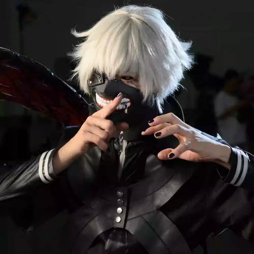 第五代新款3D立体透气食尸鬼cosplay二次元动漫半脸面罩cos面罩 - 图1