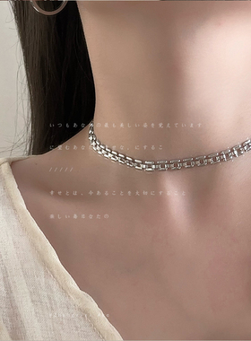 欧美冷淡风链条项链女嘻哈潮复古基础个性简约时尚百搭颈链锁骨链