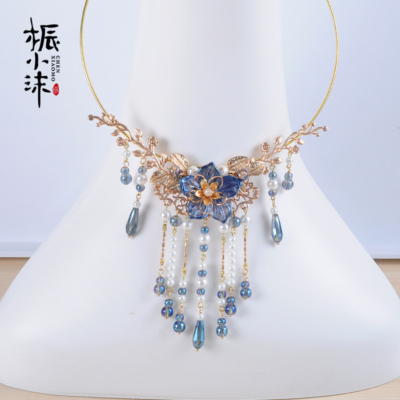 桭小沫陌颜璎珞古风饰品diy材料包璎珞汉服头饰发钗花瓣簪子发簪_虎窝淘