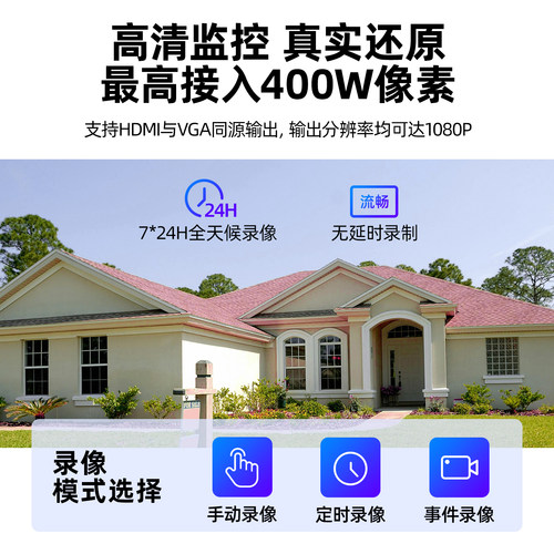 海康威视4/8路网络高清硬盘非POE录像机NVR高清监控设备刻录主机 - 图1