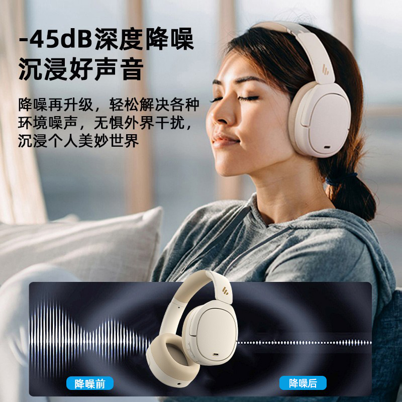 EDIFIER/漫步者W860NB Pro耳机头戴式无线蓝牙耳机主动降噪长续航 - 图2