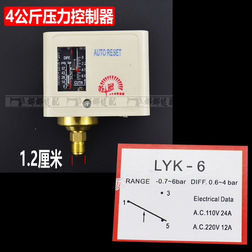 服装厂锅炉配件压力控制器弯管压力表弯管6KW 9KW 12KW蒸汽发生器 - 图1