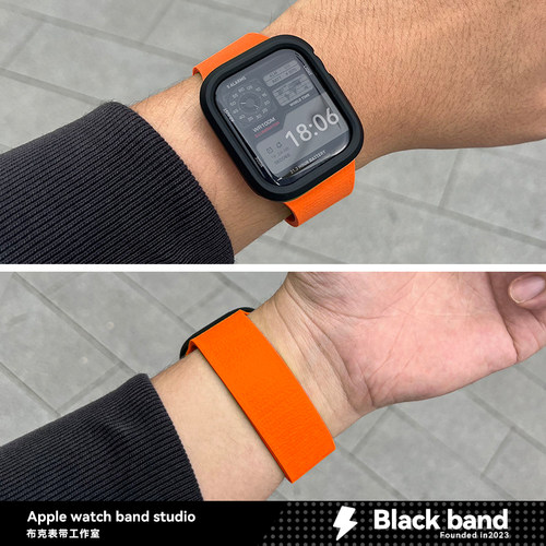 适用s10苹果手表ultra3简约硅胶appleS11磁吸带s8/s9壳iwatch/SE7 - 图1