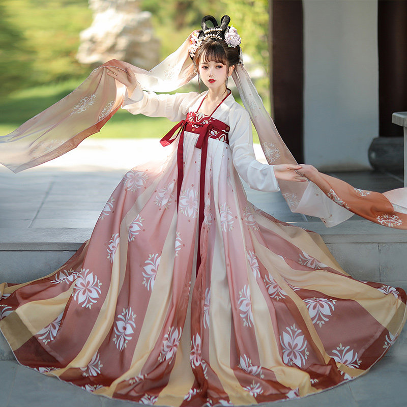 千韵岗殿前欢秋冬正品原创白菜汉服 千韵岗汉服