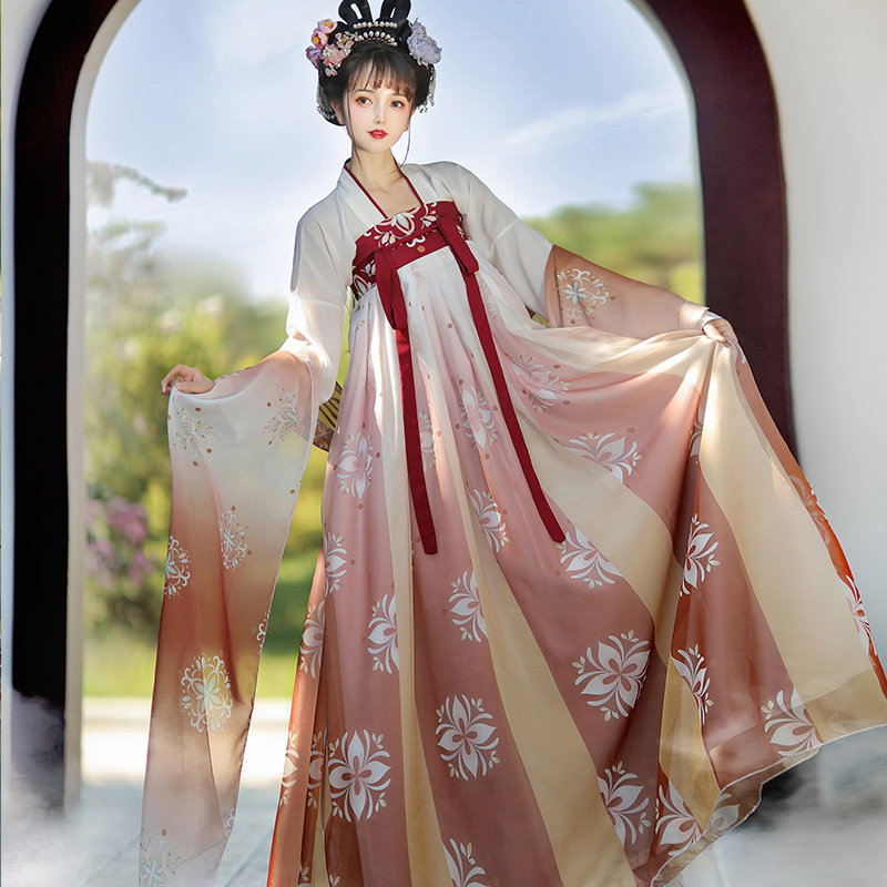 千韵岗殿前欢秋冬正品原创白菜汉服 千韵岗汉服