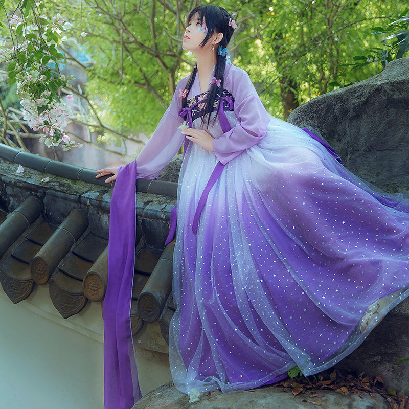 辰莲鱼梦女中国风仙气飘逸古风汉服 千韵岗民族服装/舞台装