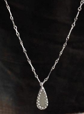 一滴泪银质简约小众项链
