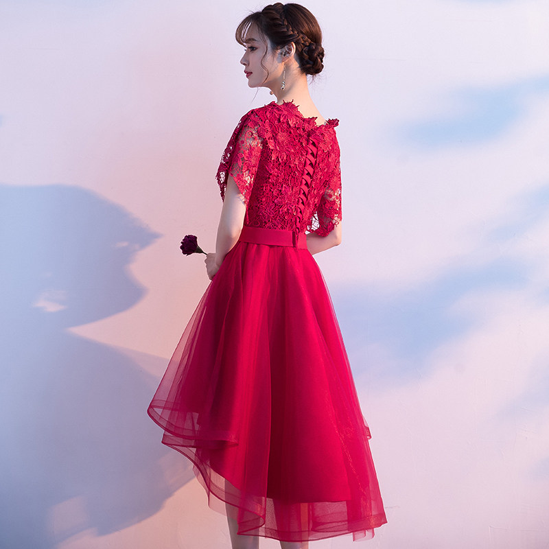 新娘2020秋季结婚回门红色夏敬酒服 婉物礼服/晚装