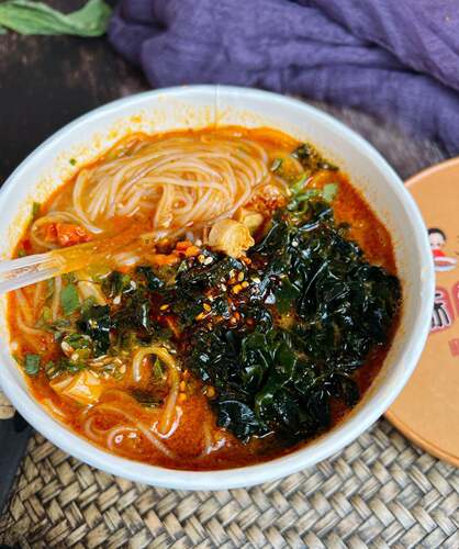 菜花李冲泡型包装麻酱米线菜花李官方旗舰菜花速食细米线酸辣米线 - 图1