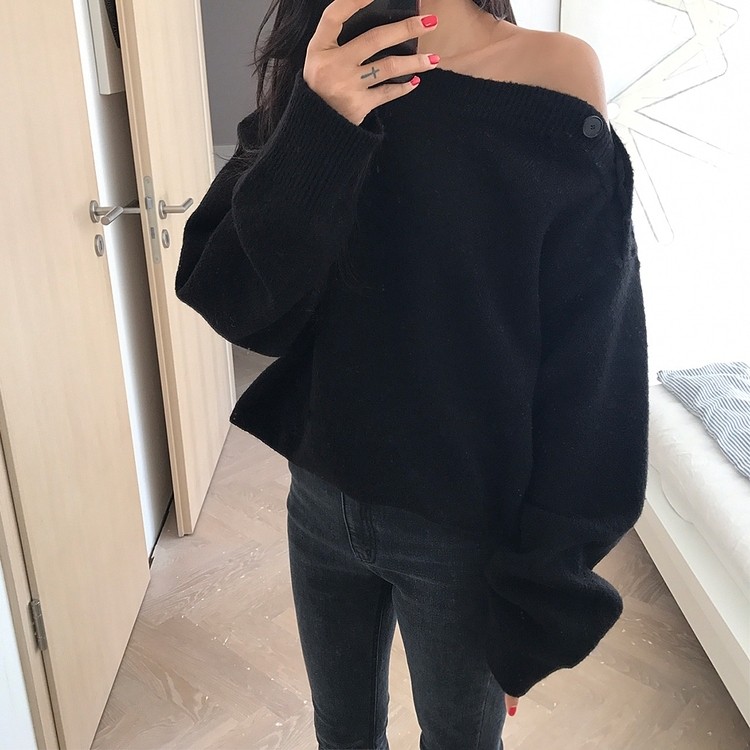 秋冬2020新款韩版宽松外穿风针织衫 黛娜怡毛针织衫