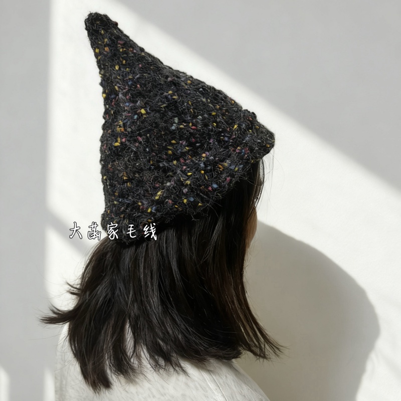 钩针编织帽子 红书同款精灵帽尖尖奶嘴帽毛线DIY自制儿童成人礼物 - 图1