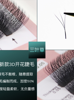 三叶草3D嫁接睫毛升级款不散根
