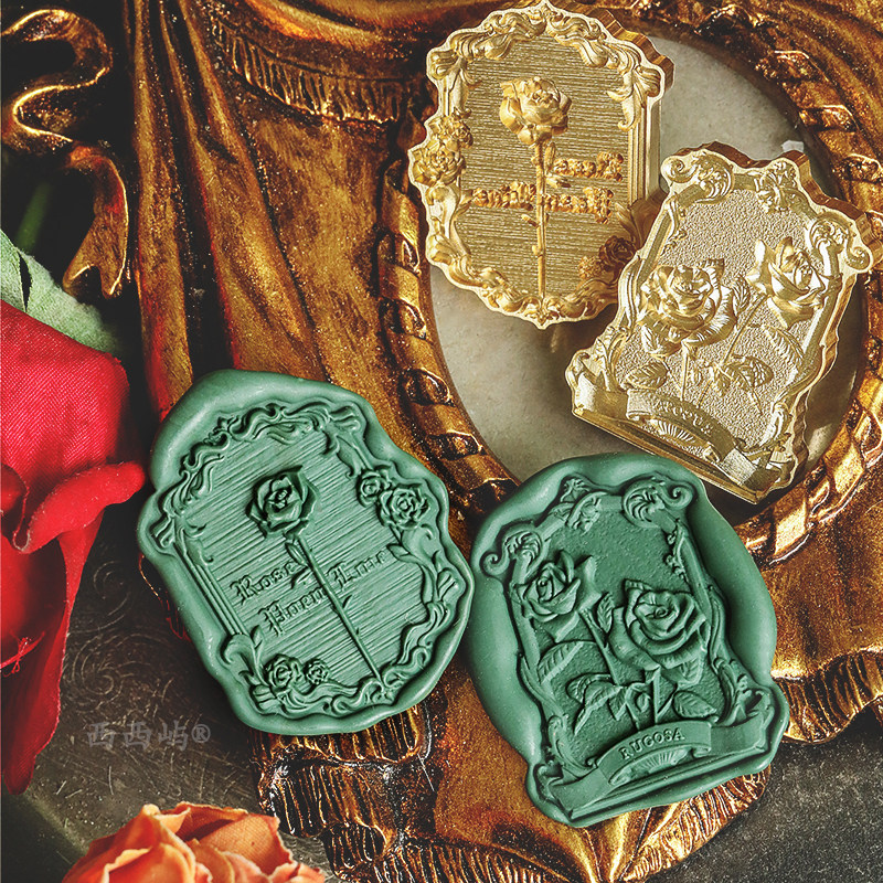 Xixiyu fire paint rose print style seal retro