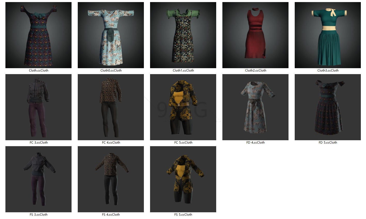 远程安装 CC5/CC4/IClone8四百多款服装衣服素材 - 图1