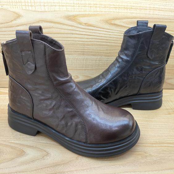 2024秋冬新款豪行牛皮女鞋24438222时装女短靴显瘦低跟女单鞋正品,淘宝优惠券,粉丝福利购,淘宝优惠卷