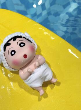 【游泳搭子】浴帽蜡笔小新摆件泳池装饰可爱创意可漂浮浴室摆件
