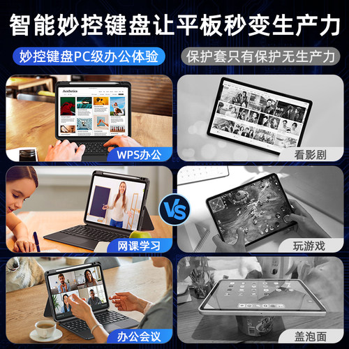 智思慧适用小米平板8键盘保护套7spro/ultra智能悬浮妙控键盘8pro磁吸6spro红米平板5pro保护壳蓝牙鼠标套装 - 图3