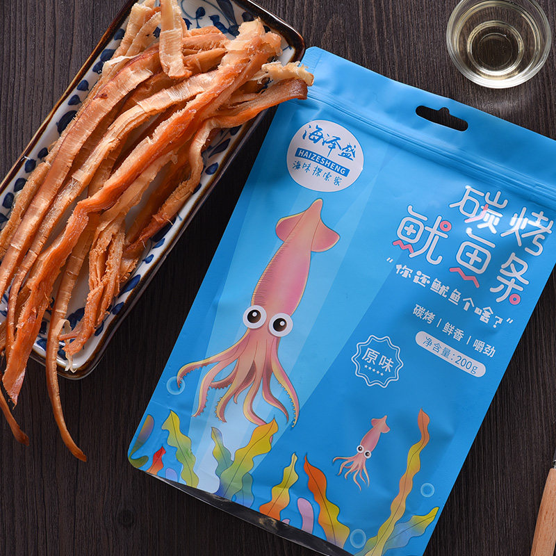 海泽盛500g手撕风琴鱿鱼条日照特产 海泽盛即食鱿鱼零食