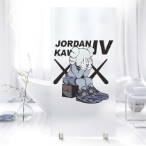 KAWS frosted glass adhesive film light transmission opaque anti-peep window sticker window sticker dressing room bathroom door anti-walk light