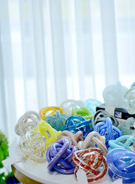 海曼尼麻团夜光洒金插花神器摆件