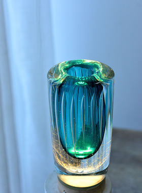 海曼尼简约透明玻璃花瓶手工水培家居客厅插花摆件装饰艺品1003