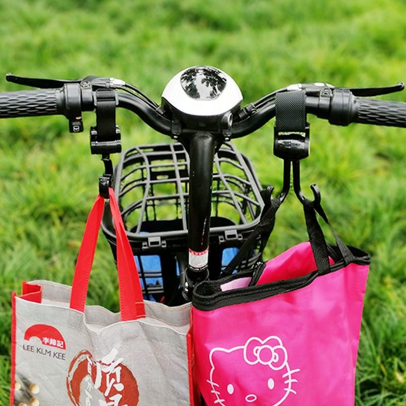 Electric vehicle hook lock front universal punch-free multifunctional battery baby bicycle bag heavy helmet