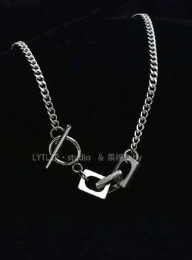 钛钢嘻哈风情侣项链不掉色