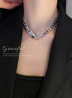 欧美蛇形金属链条项链女款