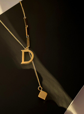 钛钢不掉色毛衣链项链