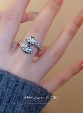 双头蛇形戒指女轻奢高级感时尚