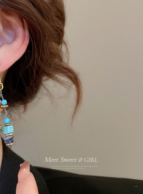 新中式复古绿松石串珠项链