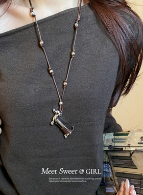 复古腊肠小狗项链女款