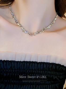 流苏金色亮片项链女款