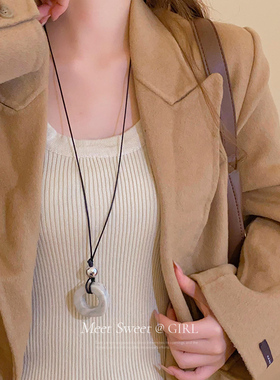 长款毛衣链大气高档高级感项链