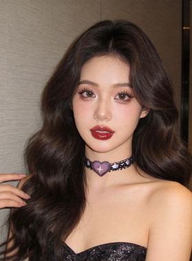 「遇见饰品MEET」紫色花边项链