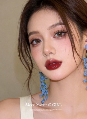 夏日清新花朵流苏耳钉夸张耳环女