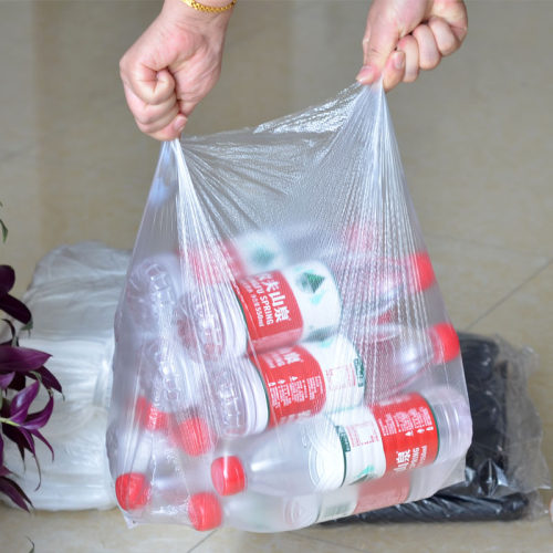 酒店小白垃圾袋平口宾馆一次性用品白色塑料袋民宿客房专用加厚45 - 图0