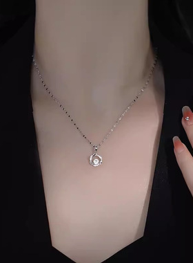 999纯银莫比乌斯项链女轻奢小众新款高级感锁骨链生日礼物送女友