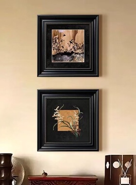 复古中古风装饰画玄关画餐厅客厅沙发背景墙挂画高级感新中式壁画