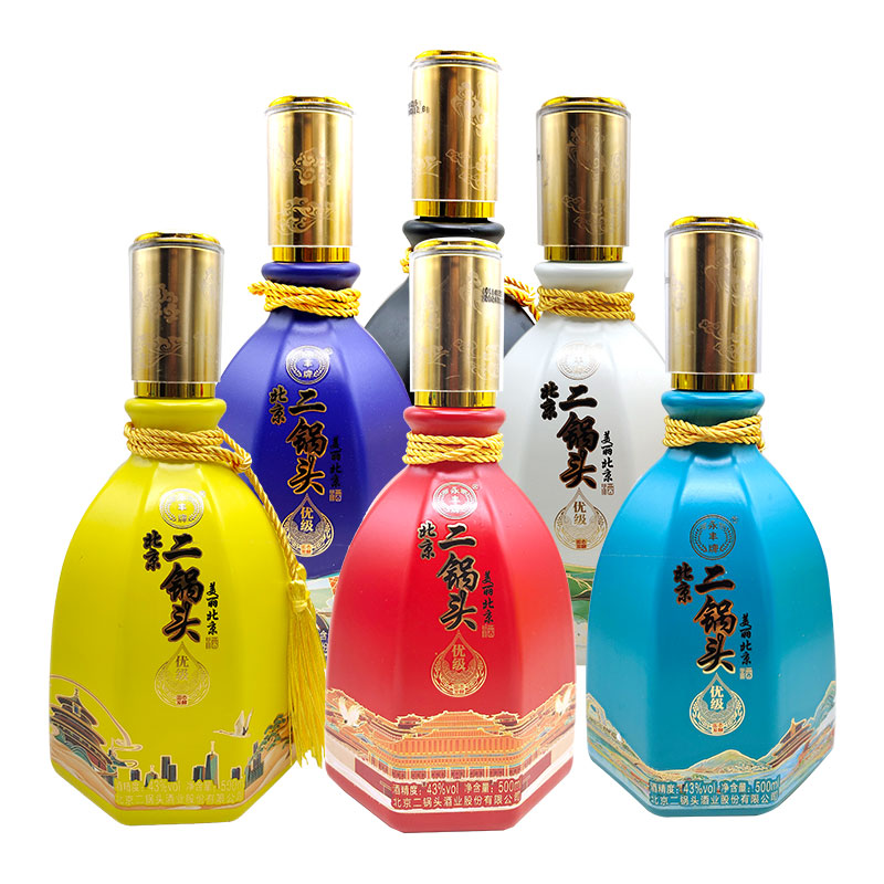 永丰牌北京二锅头美丽北京清香型白酒43度500ml*6瓶整箱