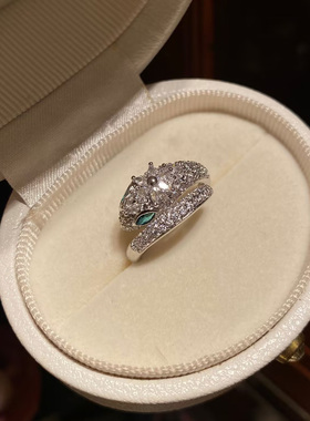 刘亦菲同款蛇戒指女轻奢