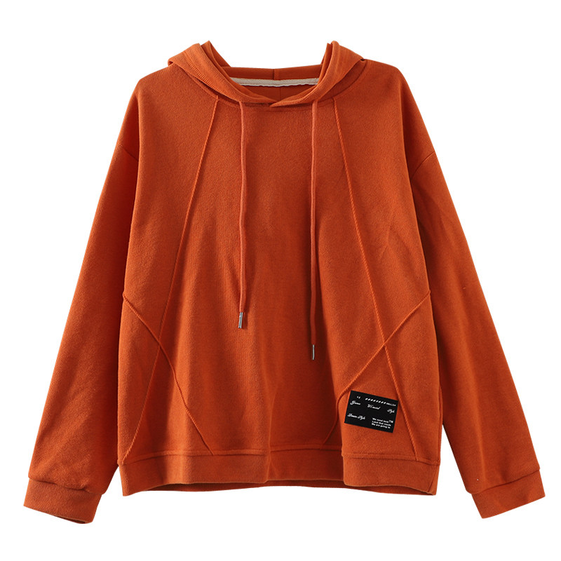 dza复古休闲宽松连帽女士纯棉卫衣 dza卫衣/绒衫