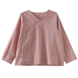 Ретро рубашка, футболка, утепленный лонгслив, V-образный вырез, осенняя