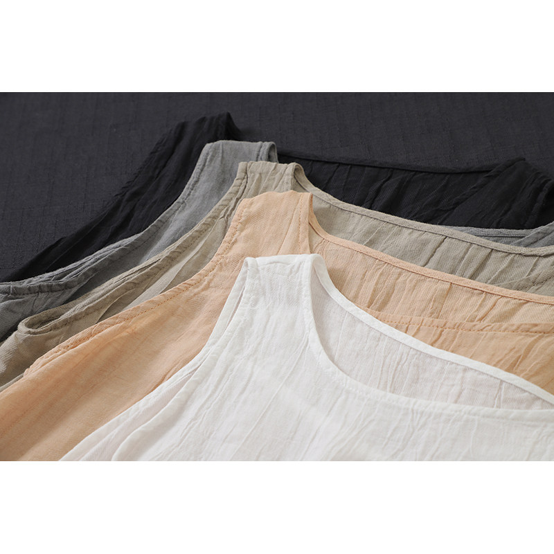 dza文艺薄款亚麻新款无袖外穿内搭 dza背心吊带