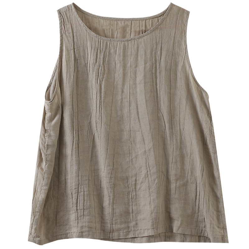 dza文艺薄款亚麻新款无袖外穿内搭 dza背心吊带