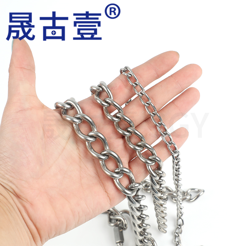 304不锈钢广告吊牌链条 亚克力车牌标识挂链 吊灯链焊口链2.0/2.5 - 图2
