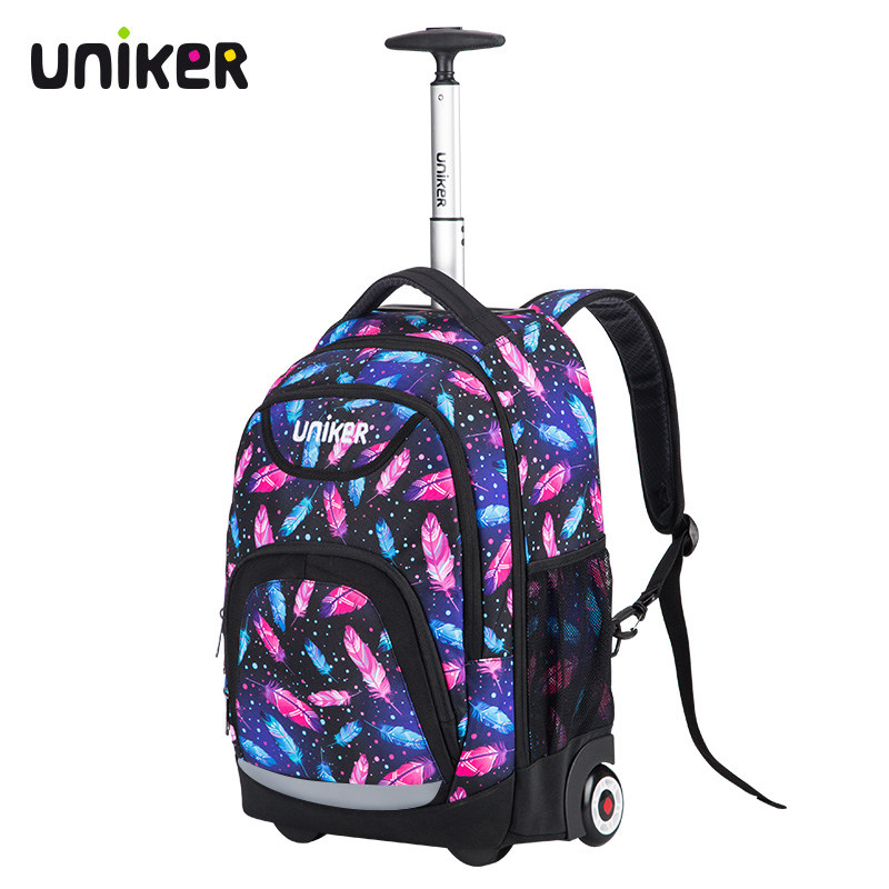 uniker轻便小学3-6年拉杆书包女 uniker阳盟旅行袋