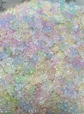 手做球仿真冰透混色音符砂糖捏捏填充铺面装饰品DIY填充配件饰品