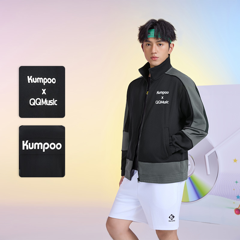 薰风QQ音乐联名羽毛球服男女同款外套秋冬保暖运动衣服K242U-5082 - 图1